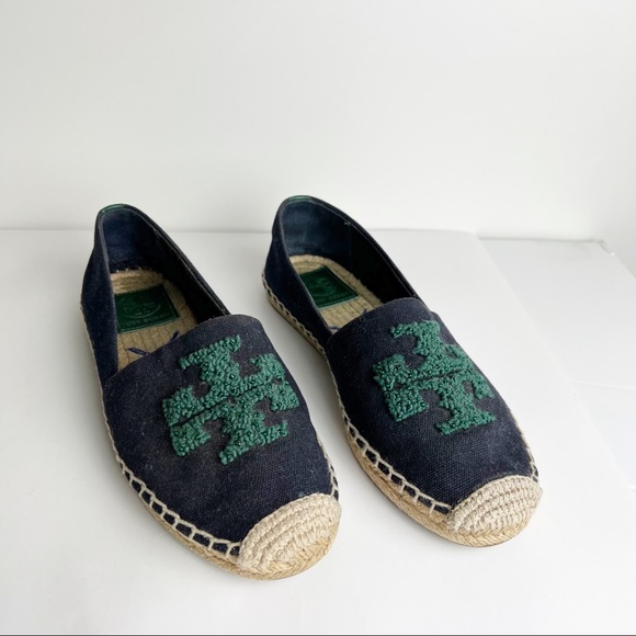 Tory Burch Shoes - Tory Burch Elisa logo slip on espadrilles
